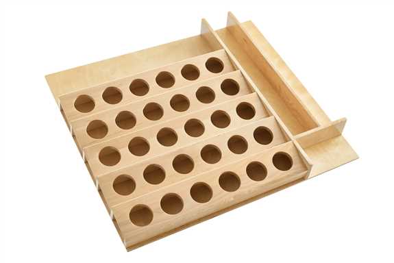 22 Inch K-Cup Custom Drawer Insert, Natural Wood
