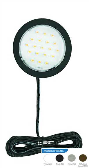 1.5W Slim Frost Pock Led 12VDC 5000K Oil-Rubbed Bronze