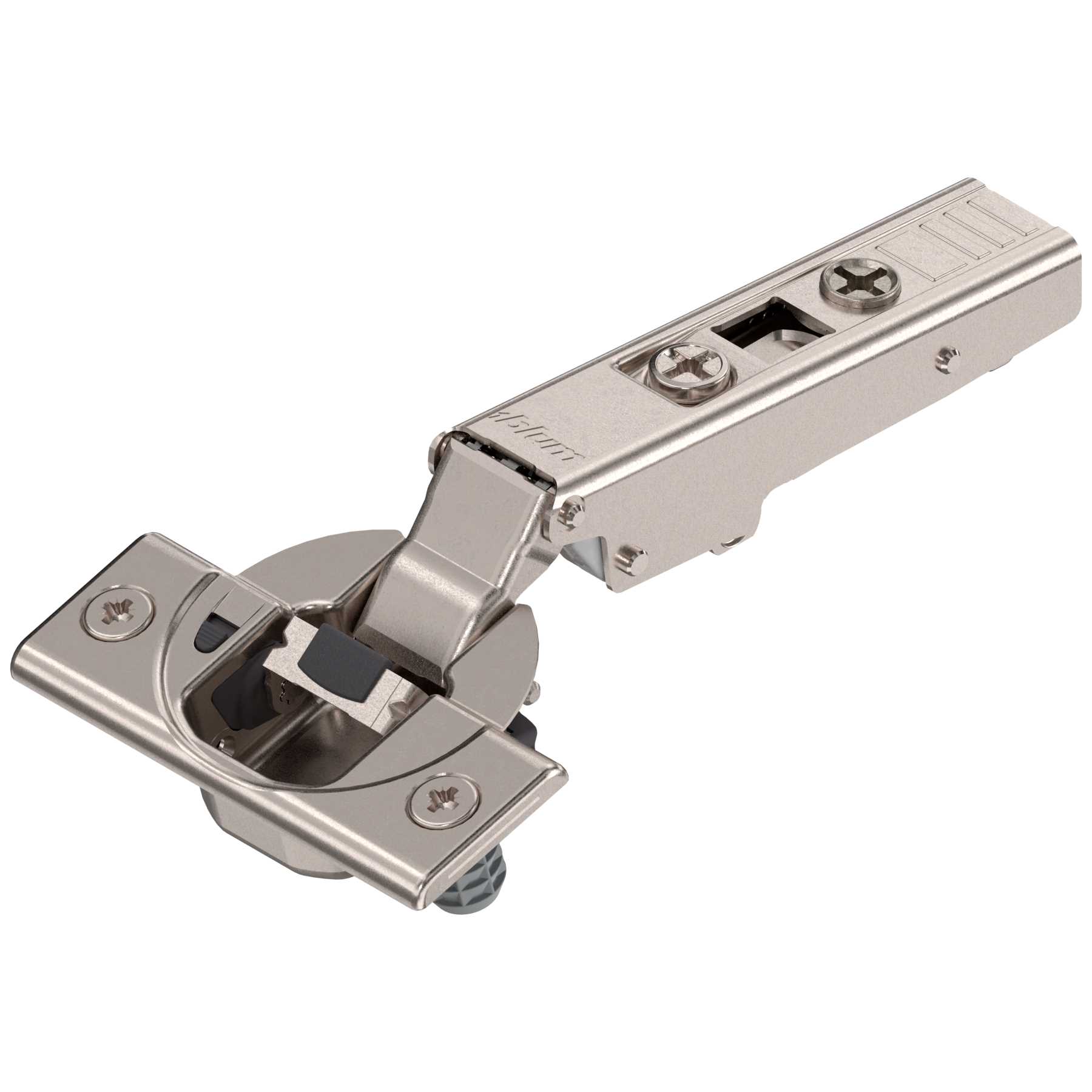 Blum 79B3450 Cliptop Blumotion Angled Overlay Cabinet Hinge -45° – Nickel Plated, Soft Closing – Made In Austria